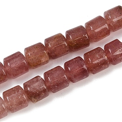 Природного кварца клубники нитей бисера G-G275-D14-10x10mm