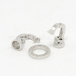 Латунные микро проложить кубического циркония раз за застежками&nbsp;X-ZIRC-P003-27P