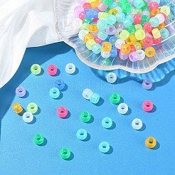 200шт 8 цвета прозрачные и светящиеся пластиковые бусины KY-YW0001-87