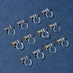 12 шт. 2-х цветная фурнитура для сережек-клипс из нержавеющей стали 304 и пластика KY-FS0001-28