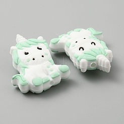 Perline in silicone ecologico per uso alimentare con unicorno&nbsp;SIL-WH0010-23A