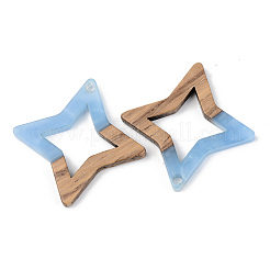 Pendentifs en résine opaque et bois de noyer&nbsp;RESI-S389-028A-C01