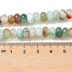 Натуральные полосатые агатовые бусы G-F790-I01-01N