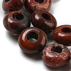 Fili di perline diaspro arcobaleno rosso naturale&nbsp;G-P536-A09-01