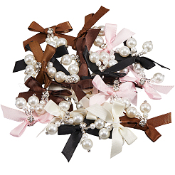 20 шт. 5-цветный полиэстер и смоляные жемчужины бантовые украшения аксессуары&nbsp;DIY-SP0004-76