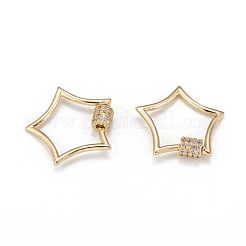 Латунь микропаве прозрачный кубический цирконий винт карабин брелоки ZIRC-T010-07G