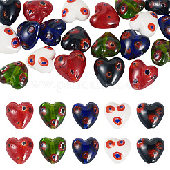 20шт 5 цвета стеклянные бусины Миллефиори ручной работы LAMP-CW0001-10