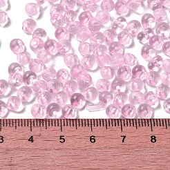 透明なアクリルビーズ  トップ掘削  丸い鈴丸ビーズ  パールピンク  5.5x5x4mm  穴：1.2mm  約8333個/セット&nbsp;MACR-K359-02G