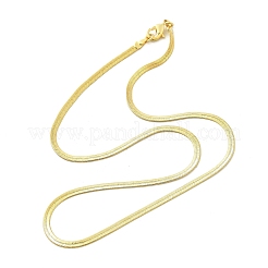 Латунные ожерелья цепи плоский змея&nbsp;NJEW-A042-02G-02