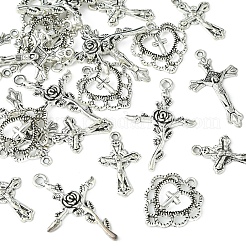 24шт 4 стиля подвески из сплава в тибетском стиле&nbsp;TIBE-FS0001-18