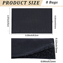 8 Beutel rechteckige Nylon-Rohlinge mit Klettverschluss&nbsp;DIY-CY0003-36