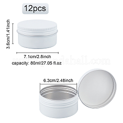 Круглые алюминиевые жестяные банки&nbsp;LS-CON-WH0079-13A