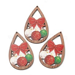 Grands pendentifs en bois imprimé simple face&nbsp;WOOD-D025-10