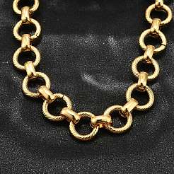 Ожерелья из витой цепочки из нержавеющей стали 304&nbsp;NJEW-R023-12G