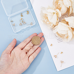 10 шт. фурнитура для сережек-гвоздиков в виде цветка из латуни&nbsp;KK-FH0006-77