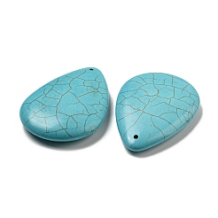 Синтетический бирюзовые большие кулоны&nbsp;G-B070-21