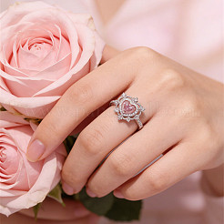 Legierung Micro Pave Kubisch Zirkonia Fingerringe für Frauen&nbsp;WGA8CFC-01
