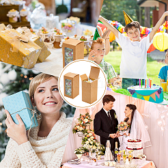 Коробки конфет из крафт-бумаги с прозрачным окном из ПВХ CON-WH0097-07A-02A