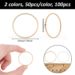 100 шт. 2-х цветные латунные соединительные кольца&nbsp;KK-GA0002-14
