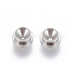 変色しにくい202ステンレススチールラインストーンカボションセッティング  ステンレス鋼色  6x2.5mm  穴：0.8mm&nbsp;STAS-E464-12B-P