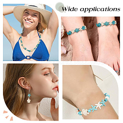 6 нити 6 стилей синтетические бирюзовые бусины нити G-AR0005-46