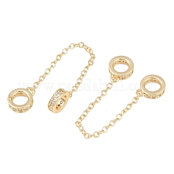 Латунные микропаве прозрачные кубические циркониевые предохранительные цепи&nbsp;KK-H257-01G