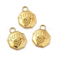 Подвеска из нержавеющей стали 304 со стразами&nbsp;STAS-P312-06G