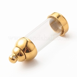 Anhänger aus Glasflaschen aus Edelstahl 304&nbsp;STAS-O160-03G