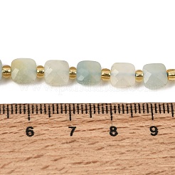 Brins de perles d'amazonite de fleurs naturelles&nbsp;GG-CBA96AE-A07-6x6mm