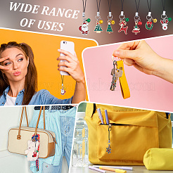 Рождественские сплавы эмалированные мобильные ремешки&nbsp;HJEW-GA00026