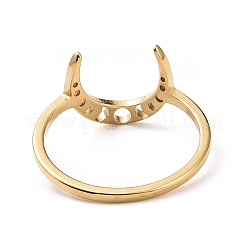 Кольцо с фазами Луны из нержавеющей стали 201 для женщин&nbsp;RJEW-A006-07G-1