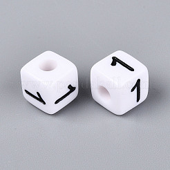 Непрозрачные акриловые европейские большие шарики отверстия&nbsp;SACR-N020-01B-02