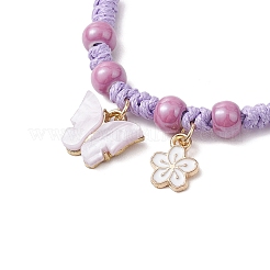 Braccialetti di perline intrecciate in cordino di nylon regolabile per donna&nbsp;BJEW-JB11409-03