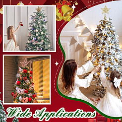 Блестящая железная звезда на верхушке елки&nbsp;AJEW-WH0031-83