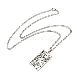 Collane con ciondolo in acciaio inossidabile 304 anti-ossidazione&nbsp;LS-NJEW-L118-02P-02