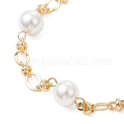 Браслеты-цепочки с круглыми жемчужинами&nbsp;BJEW-JB12873