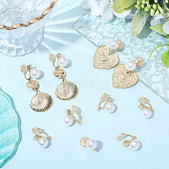 10 шт. круглая латунная фурнитура для ушей из латунного микропрозрачного кубического циркония&nbsp;KK-BBC0022-45