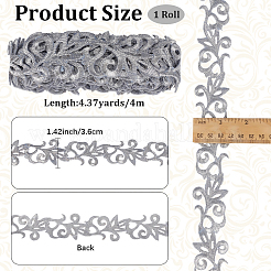 Tissu à broder en polyester à repasser/coudre des patchs&nbsp;PATC-WH20001-25B