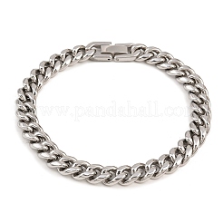 Браслеты из кубинской цепочки из нержавеющей стали 304&nbsp;BJEW-G766-01P-02