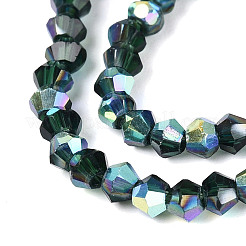 Ab color plateado cuentas de perlas de vidrio transparente&nbsp;GLAA-G127-01-01N