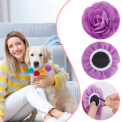 8 Stück 8 Farben Polyester Blumenornament Zubehör&nbsp;DIY-GF0010-64A
