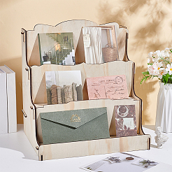 3-fach-Holzdisplayständer zur Postkartenaufbewahrung&nbsp;ODIS-WH0030-116