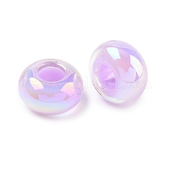 Perlas europeas de resina transparente con recubrimiento UV&nbsp;RE-CBAFF00-01F