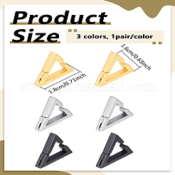 6 шт. двухцветные серьги-каффы из нержавеющей стали&nbsp;EJEW-LP0007-052