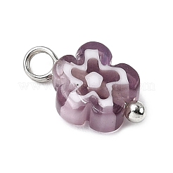 Подвески миллефиори из стекла ручной работы PALLOY-JF04572-02