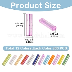 12 стили смешанного стиля стеклянные круглые бусины-стекляшки&nbsp;GLAA-YW0004-94