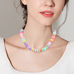 500шт УФ-покрытие непрозрачные акриловые бусины MACR-PA0001-22