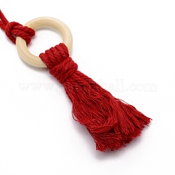 Рождественские тематические подвесные украшения из хлопка&nbsp;HJEW-TAC0012-01