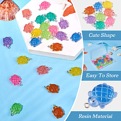 32 шт. 8-цветные градиентные подвески из непрозрачной светящейся смолы&nbsp;RESI-TA0003-64