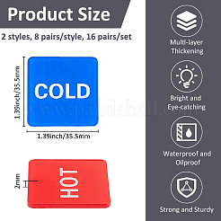 16 пара акриловых публичных знаков 2-х стилей&nbsp;DIY-FH0008-28A